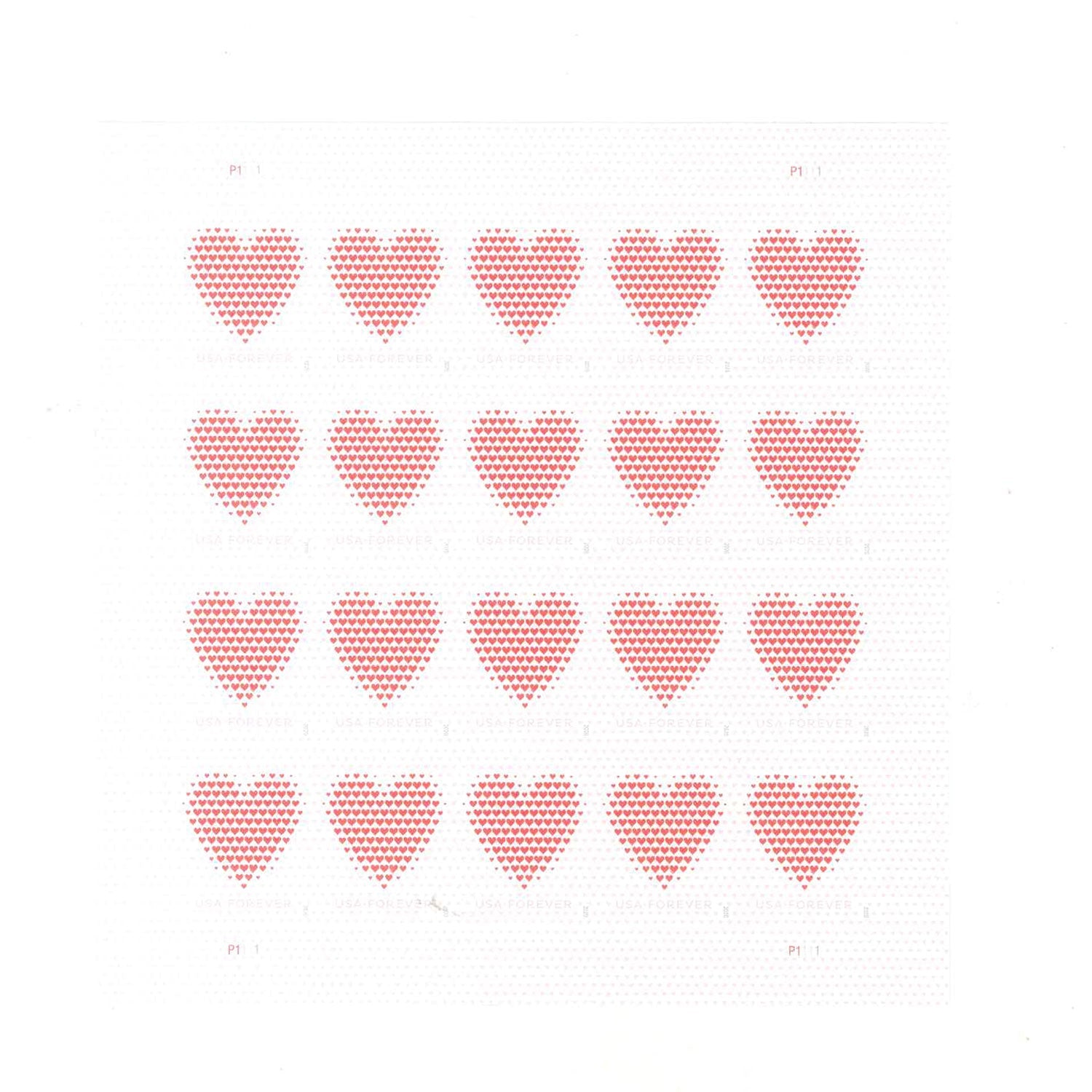 Made of Hearts Forever First Class Postage Stamps